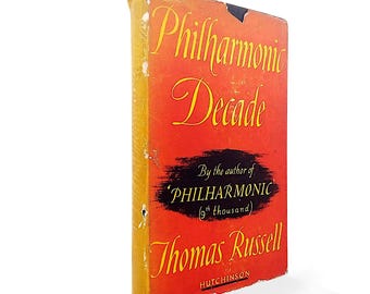 Philharmonic Decade Thomas Russell, 1945 Eerste editie London Philharmonic History met stofomslag