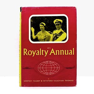 Anuario de la realeza n.º 3 (década de 1950) de G. Talbot y W. Thomas Libro de tapa dura ilustrado de la reina Isabel II Regalo para la familia real británica