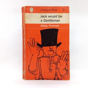 Jack zou een heer zijn van Gillian Freeman oranje pinguïn paperback boek cadeau over man die een fortuin wint vintage fictieroman uit 1962
