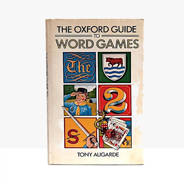 Wortspielbuch, The Oxford Guide to Word Games von Tony Augarde, Vintage-Rätselbuch, illustriert, Anagramme, Scrabble und Zungenbrecher #1532