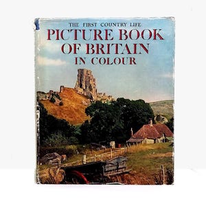 El primer libro ilustrado de la vida rural británica en color (1957): libro de fotos vintage de viajes y paisajes.