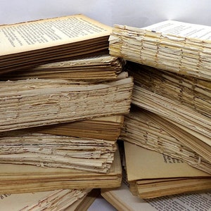 Oude boekpagina's oude boekpagina's natuurlijk verouderd papier ambachtelijke cadeau antiek boek papier ambachtelijke benodigdheden scrapbooking papier efemere gerecyclede pagina's