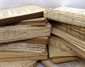 Antique Book Pages for Scrapbooking, Ephemera, and Paper Crafts