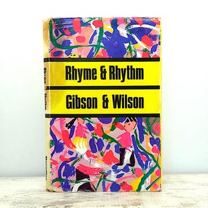 Rhyme & Rhythm de J Gibson et R Wilson, livre de poésie vintage illustré pour enfants de 7 à 11 ans, livre jaune de poésie anglaise pour enfants