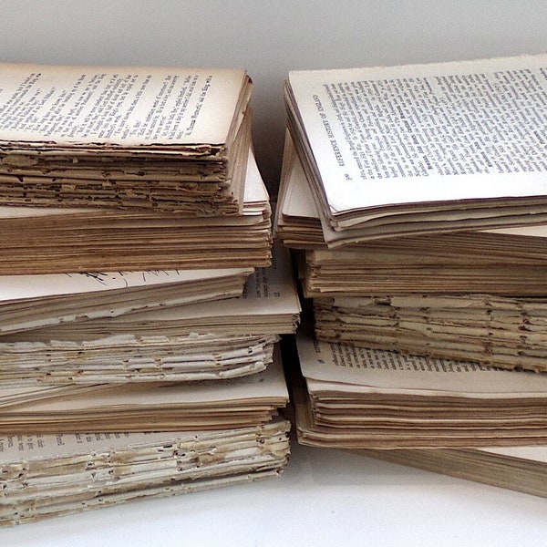 Alter Buchseiten alte Buchseiten natürlich gealtertes Papier Handwerk Geschenk antikes Buch Papier Handwerk Lieferungen Scrapbooking Papier Ephemera recycelte Seiten