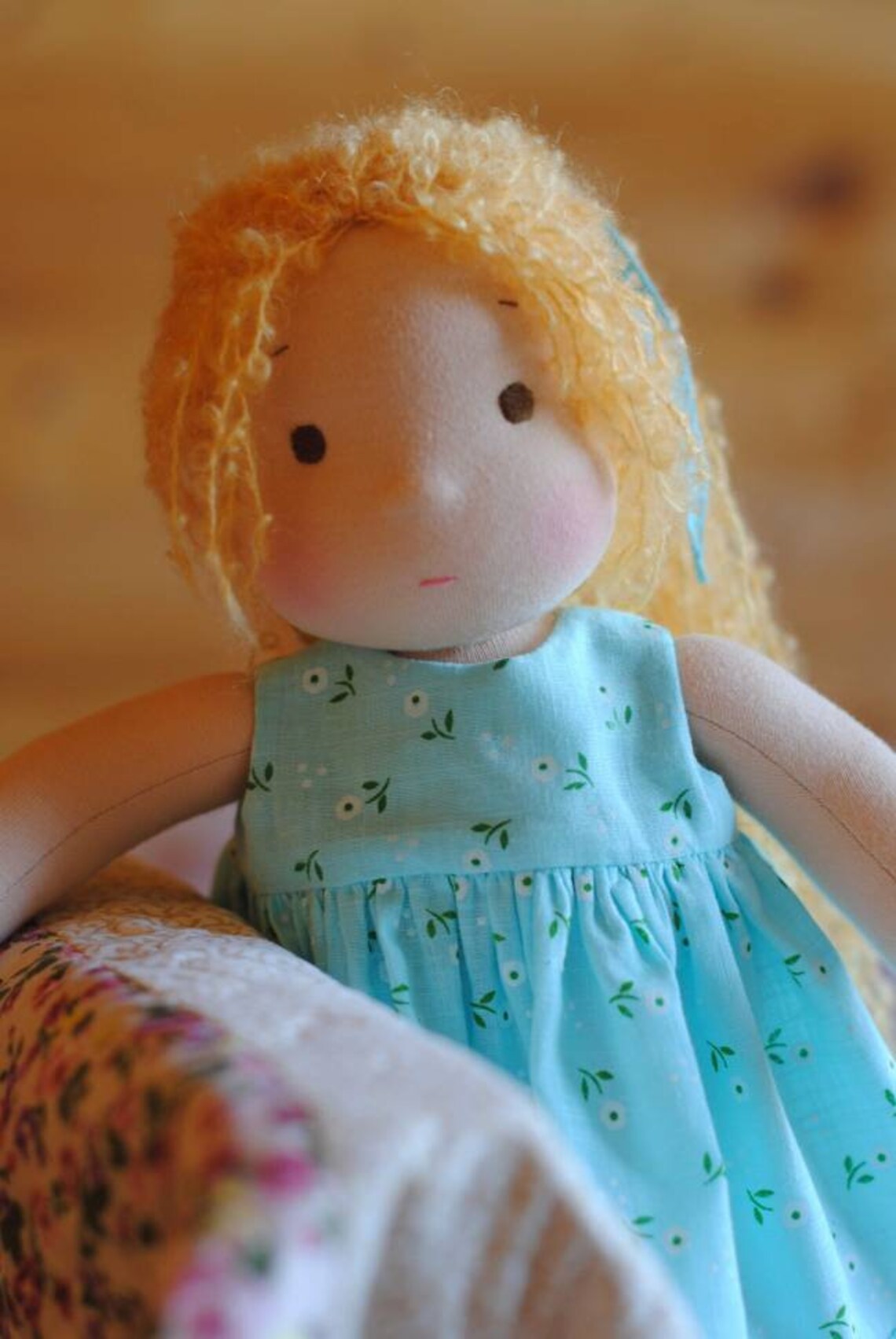 Custom Waldorf doll blond hair Soft waldorfpuppe Organic Etsy