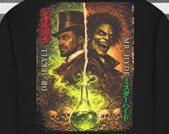 Dr Jekyll Mr Hyde-hoodie – gothic horrorsweater, klassieke roman monster-uniseks trui