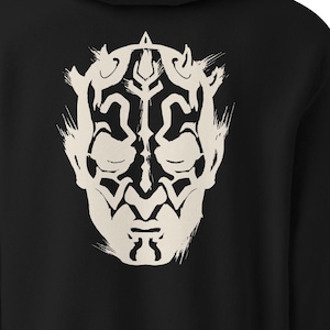 Dark Apprentice Sith Mask Hoodie – Minimalist Force Villain Streetwear