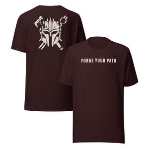 Forge Your Path Shirt, Armorer Inspired Mandalorian Tee, Warrior Craftsman T-Shirt, Sci Fi Blacksmith Shirt, Minimalist Space MandoApparel