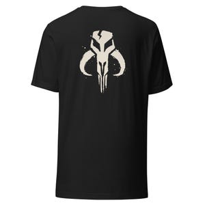 Mandalorian Mythosaur Skull T-Shirt, Aurebesh Star Wars Shirt, Minimalist Mandalorian Tee, Bounty Hunter Shirt, Sci Fi Graphic Tee