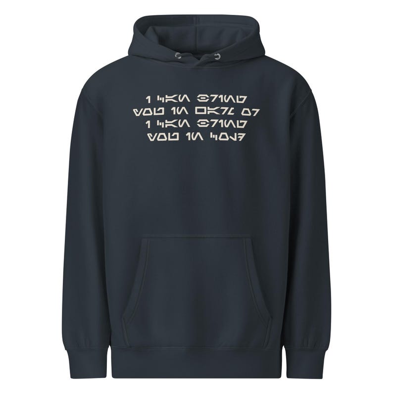 I Can Bring You In Warm or Cold Aurebesh Sci Fi Sweatshirt, Mandalorian Inspired Streetwear, Bounty Hunter Graphic Hoodie