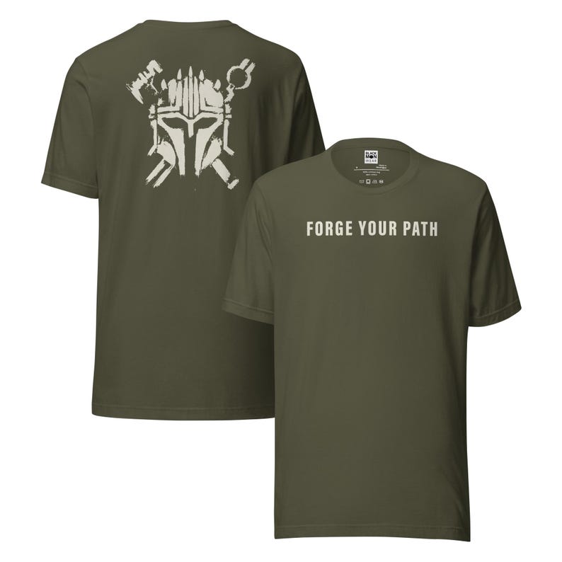 Forge Your Path Shirt, Armorer Inspired Mandalorian Tee, Warrior Craftsman T-Shirt, Sci Fi Blacksmith Shirt, Minimalist Space MandoApparel