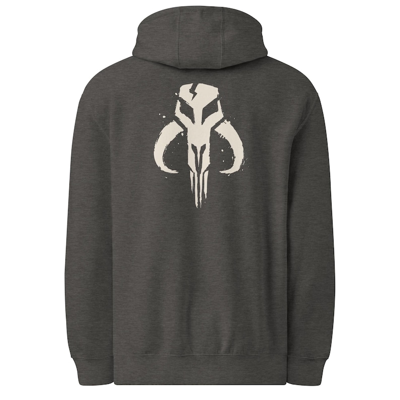 I Can Bring You In Warm or Cold Mythosaur Skull Hoodie, Aurebesh Sweatshirt, Mandalorian Inspired Streetwear, Sci-Fi Fan, Bone Ink Graphic
