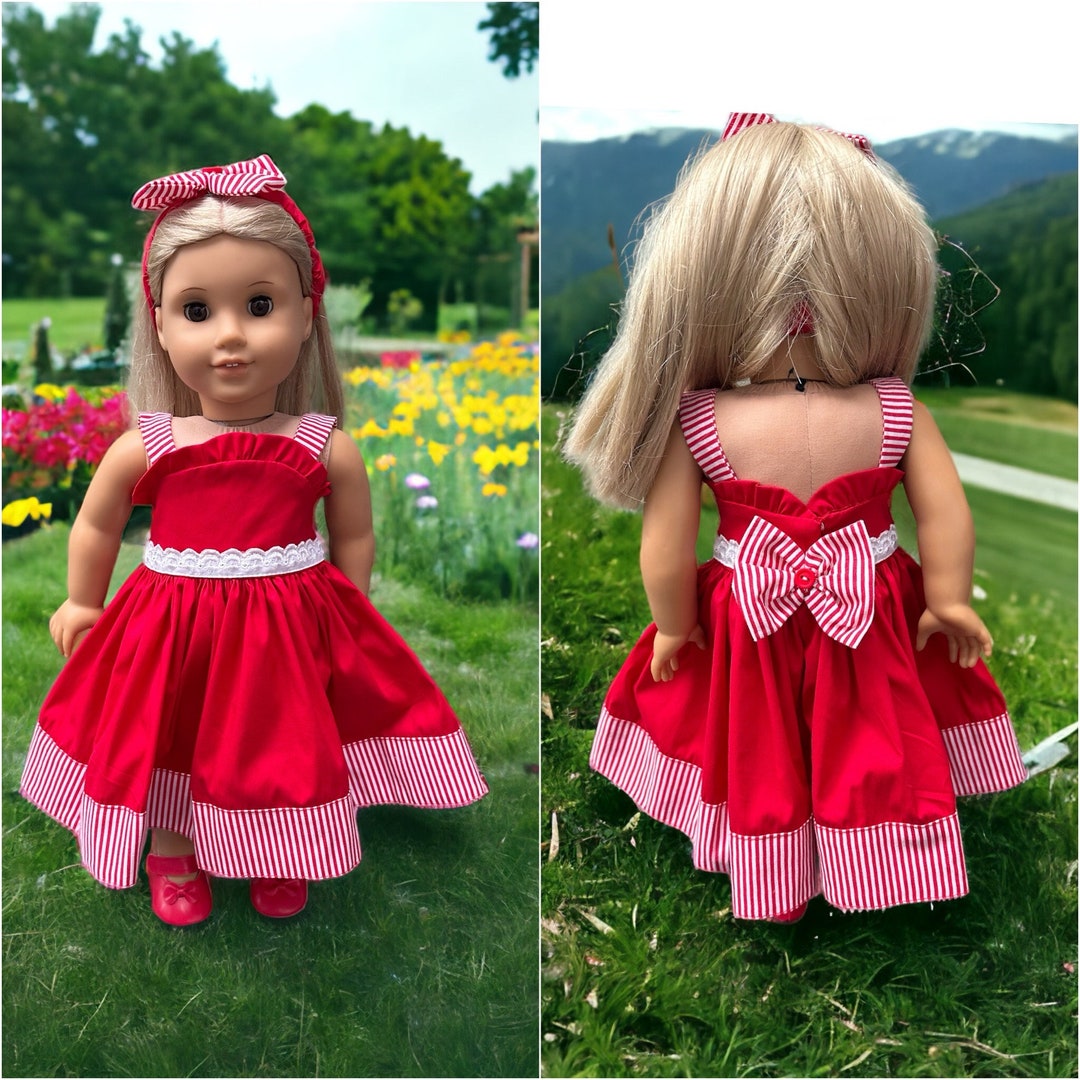 Christmas Doll Dress Handmade 43 Cm Doll Christmas Dress 18 Etsy
