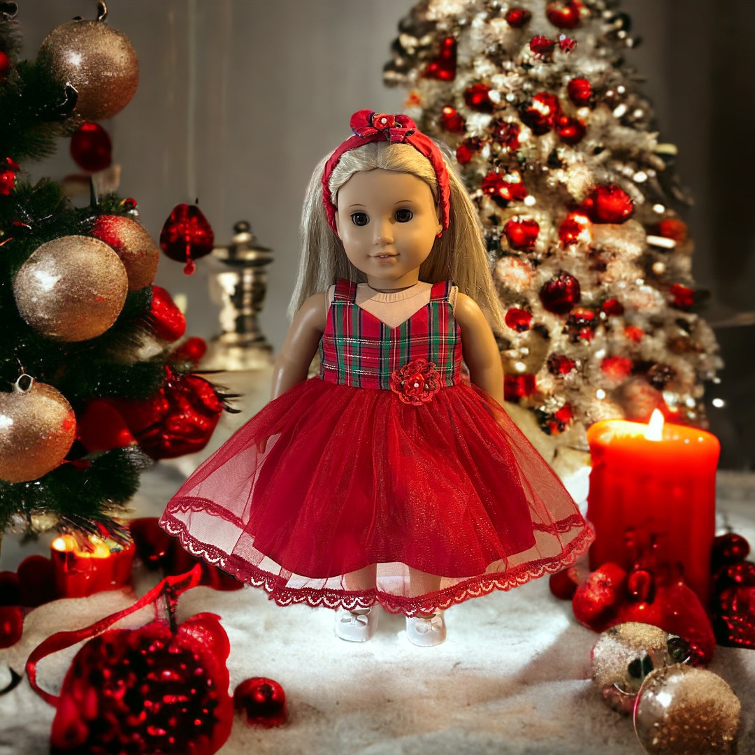 Christmas Doll Dress Handmade 43 Cm Doll Christmas Dress 18 Etsy