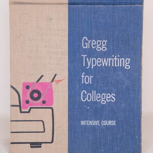 Vintage Book | Gregg Typewriting for Colleges Intensive Course Vintage | 1957 Book | MCM Book