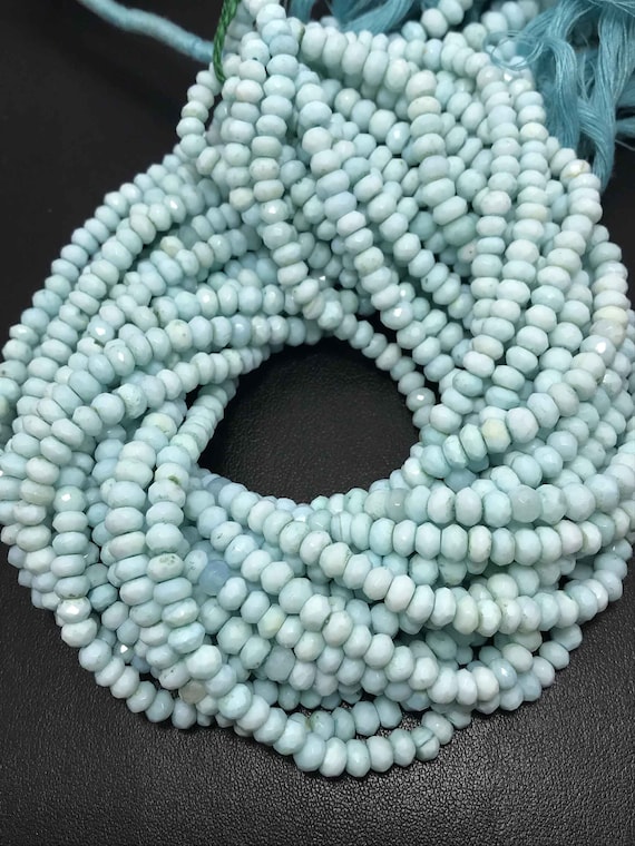 12 strand faceted peruvian opal rondelles