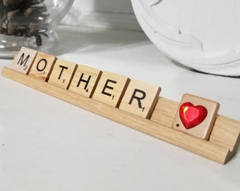 Mothers Day Home Is Where Mom Is WoodenBlock Shelf Sitter Stack mother gift friend sister special person