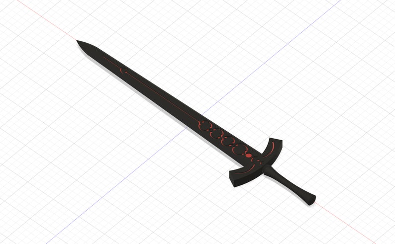 Saber Alter Excalibur Morgan Sword Fate 3D PRINT RAW PLA - Patterns 3D ...