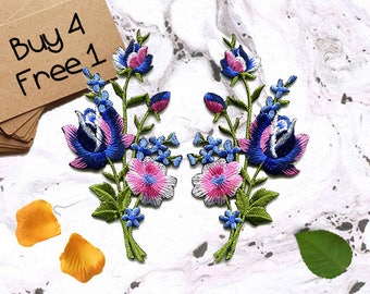 Floral Patches Flower Patches Iron On Patch Embroidered Patch Sew On Patch Patches For Jackets