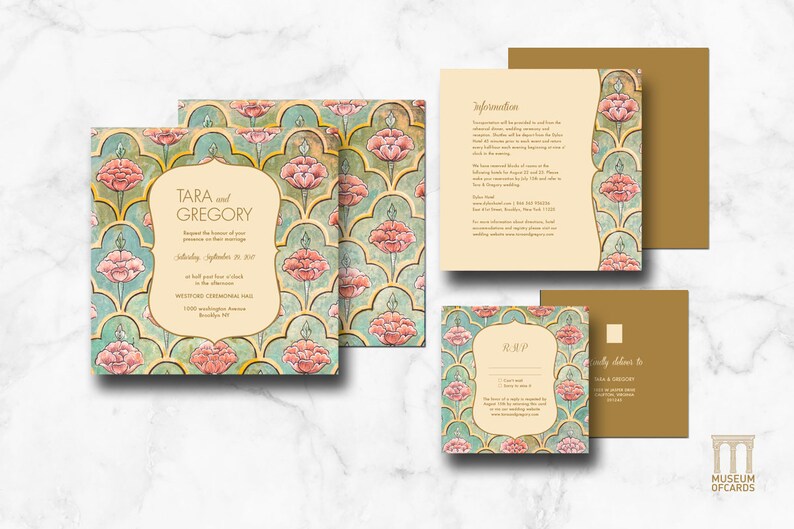 Luxury Classy Minimal Rustic Jaipur HawaMahal Art I Ready for Print Printable Wedding Invitation PDF Template Suite or Downloadable Kit