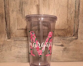 acrylic tumbler etsy