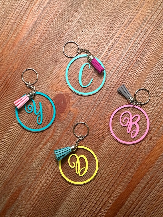 Monogram Keychain/acrylic Keychain/monogram Key Chain/acrylic -  Canada