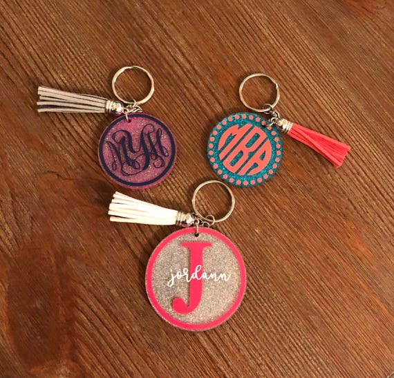 monogram keychain