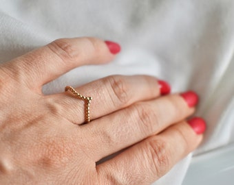 PURE Edition Crown Dots Ring, goldfilled or solid gold