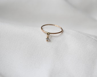 Be BRAVE FLYING LABRADORIT Ring , goldfilled oder Solid Gold, Echtgold