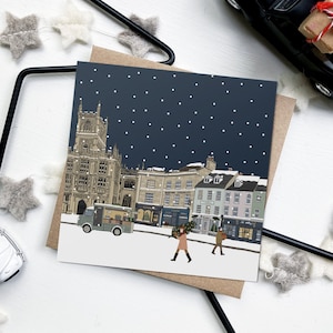 Cartões de Natal de Cirencester | Cartões de Natal multipack | Pacote de cartas Cotswolds | Cartões de natal de Inglaterra | Cartões de cumprimentos britânicos | Feriados