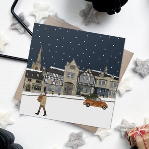 Tarjetas de Navidad de Burford / Tarjetas de Navidad Multipack / Paquete de tarjetas de Cotswolds / Tarjetas de Navidad de Inglaterra / Tarjetas de felicitación británicas / Vacaciones