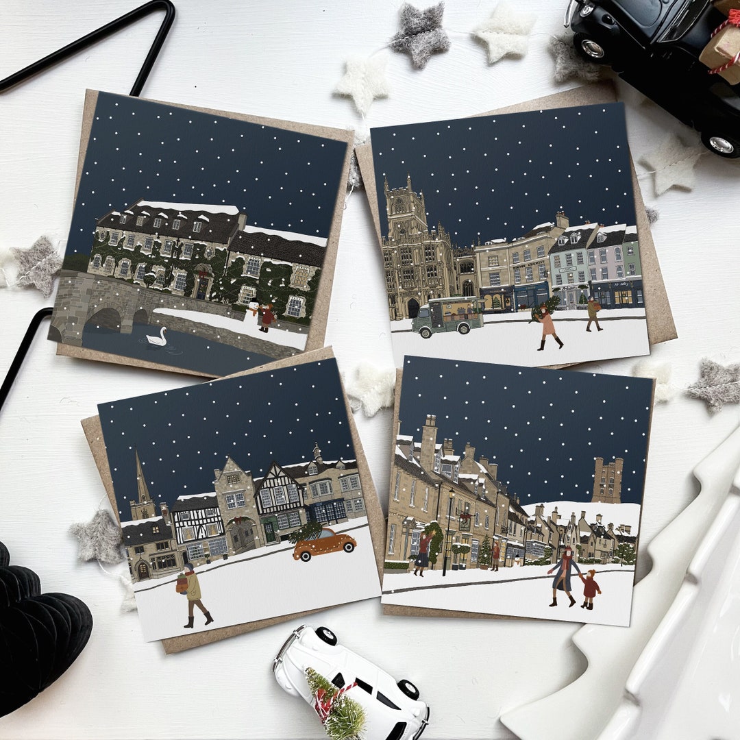 Mixed Cotswolds Christmas Cards Multipack Xmas Cards Cotswolds Pack of Cards England Christmas