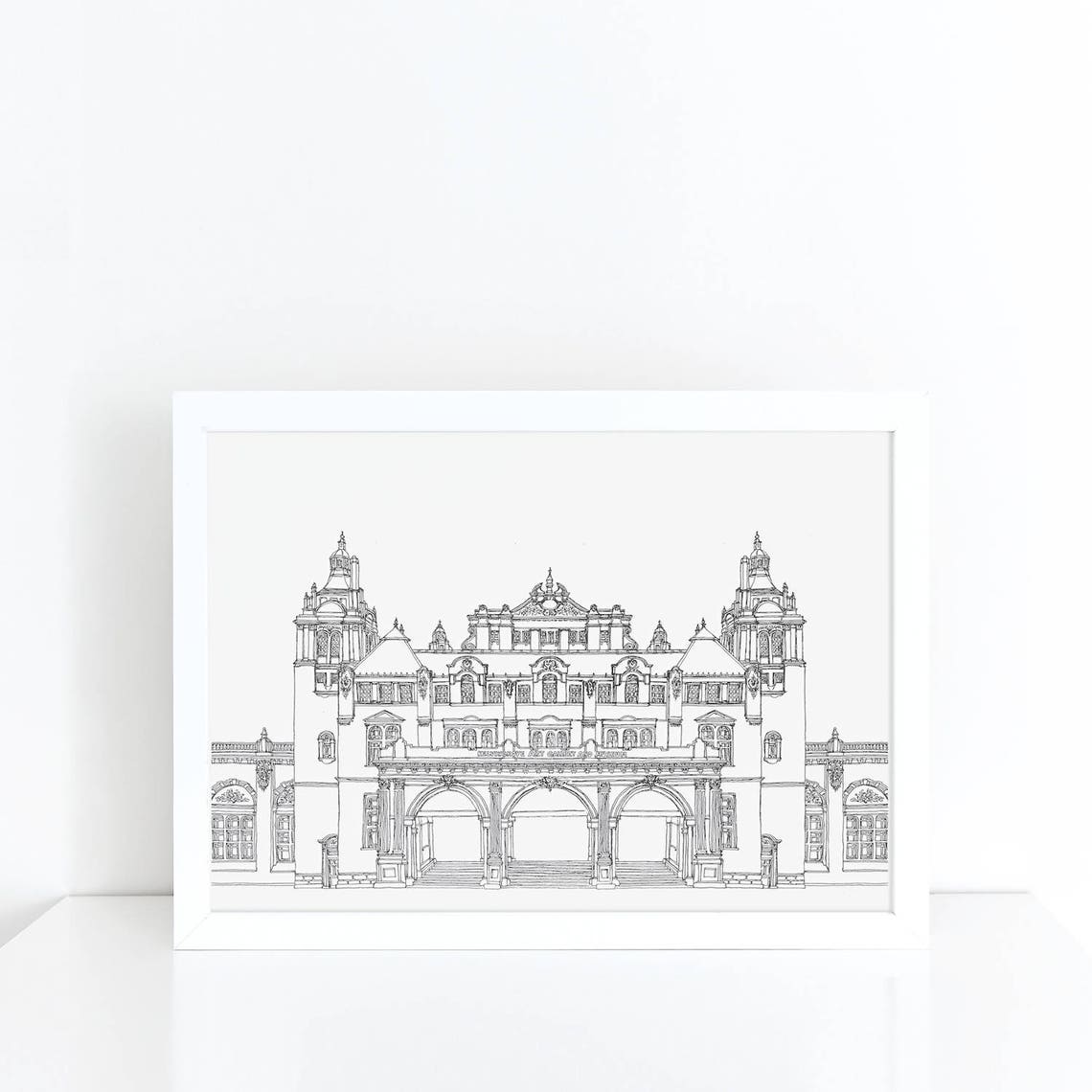 Kelvingrove Glasgow City Monochrome Print Glasgow Travel Gift Glasgow
