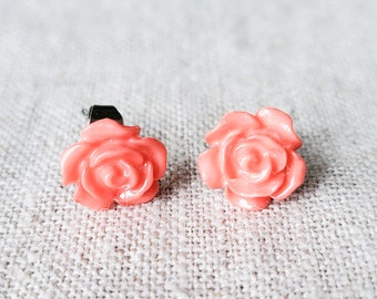 Vintage Thrifted Cottagecore Rose Earrings - Perfect Accessory for Summertime, Girlfriend/Best Friend Gift