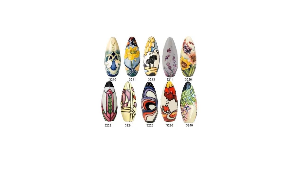 Light Pull Ceramic Blind Handle Floral or Art Deco Old Tupton Ware Noon Storm .Wisteria Summer Boutique Brand New
