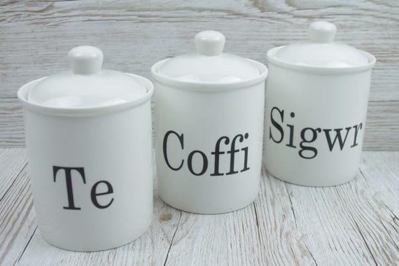 set of 3 tea coffee sugar