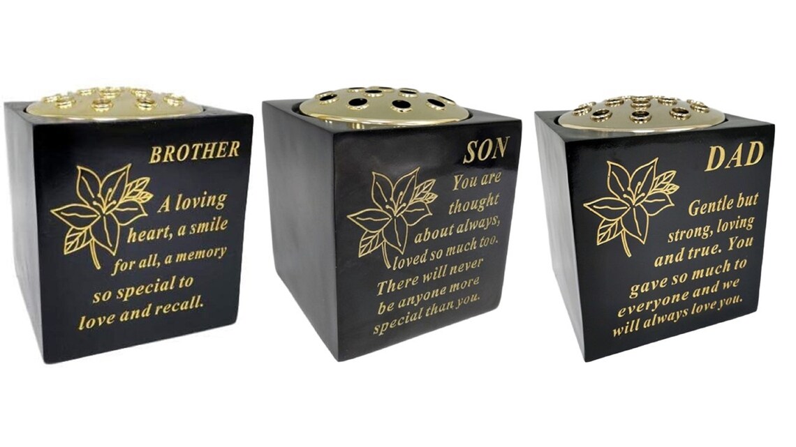 Memorial Graveside Flower Vase Holder Floral Design & Etsy