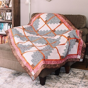 PDF Pattern Half Log Cabin Quilt Digital Download