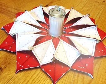 PDF Pattern, Folded Candle Mat, Christmas Candle Mat