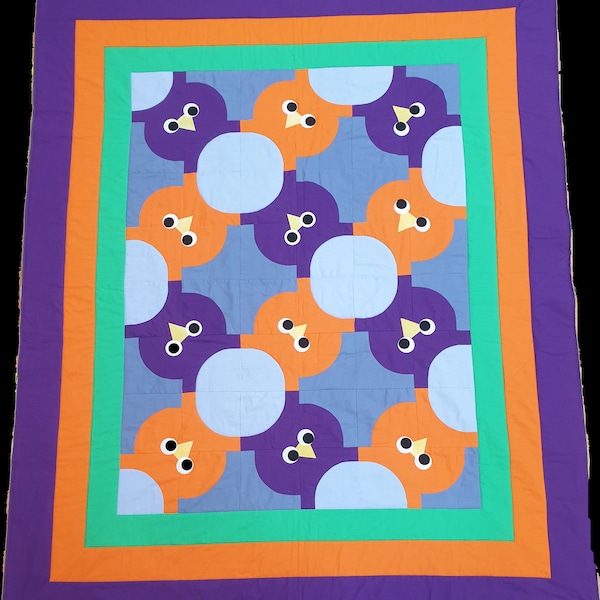 PDF Quilt Pattern They're Owl in Ca-hoots! Digital Download