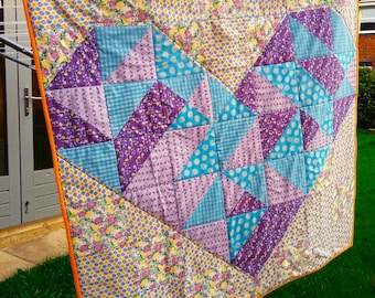 PDF Quilt Pattern Have a Little Heart Throw