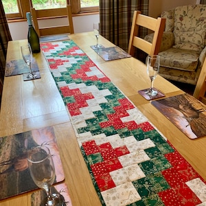 PDF Pattern, Gesteppter Tischläufer, Weihnachts-Tischläufer,
