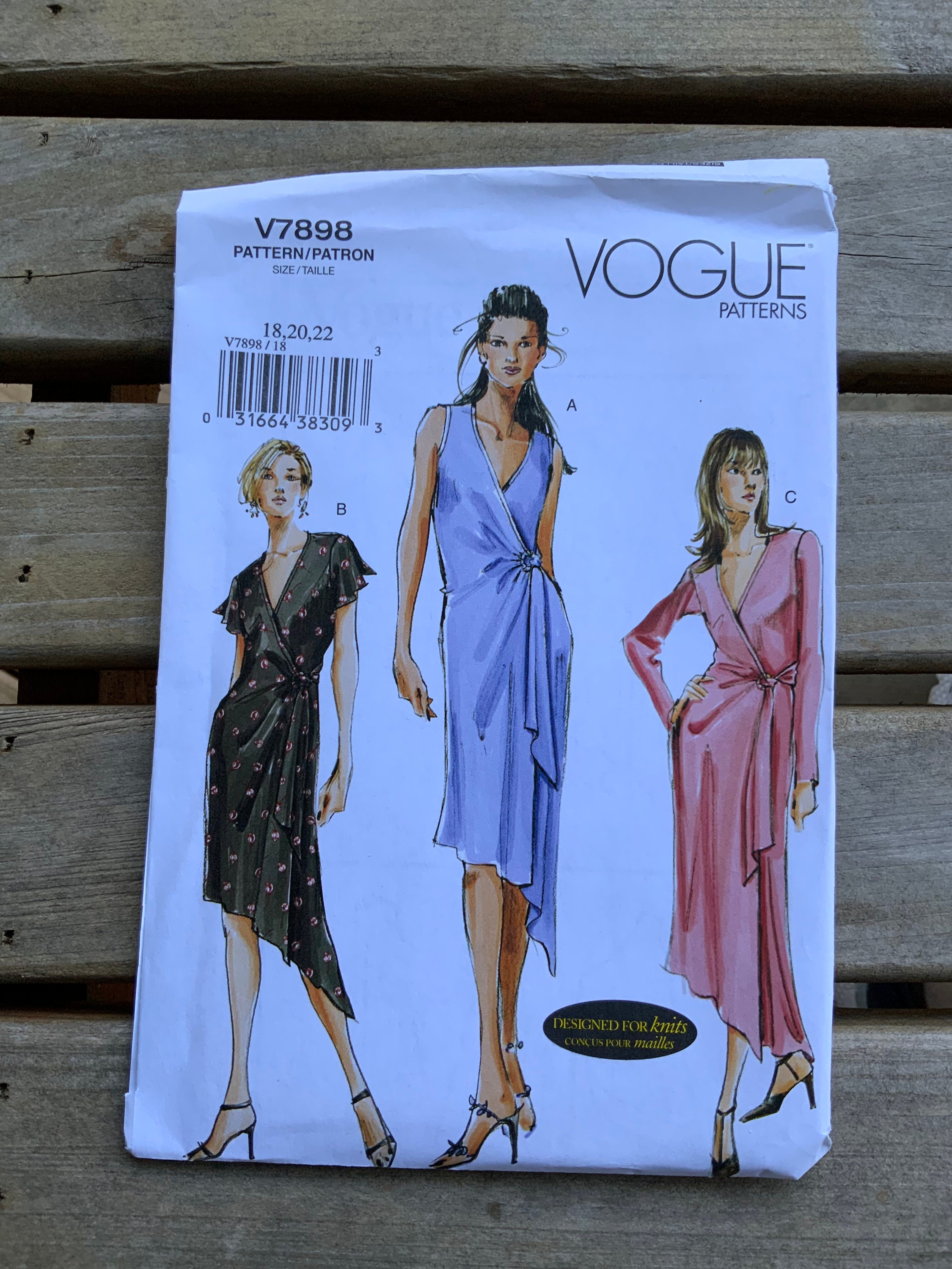 Vogue 7898 Misses' Dress    Sewing Pattern 