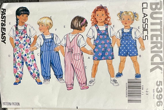 Butterick 5396 Toddlers Uncut Factory-fold Sewing Pattern - Etsy