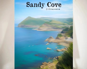 Sandy Cove, Ilfracombe, North Devon Print