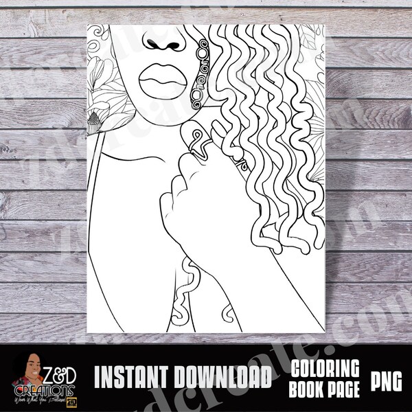 Black Girl Magic Coloring Page Etsy