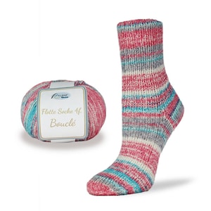 Boucle bamboo cotton yarn - Boucle yarn Rellana - Vegan sock yarn - Fashion yarn 50 g 225 m - Fingering weight yarn