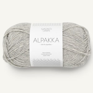 Sandnes Garn ALPAKKA 100% Alpaca yarn, Sport weight yarn for sweaters, hats, 1 skein 50 grams 110 meters (120 yards)