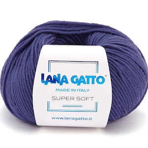 Lana Gatto SUPER SOFT Merino wool yarn DK/Light worsted weight yarn - 50g 125m - Miękka wełniana włóczka - Przędza dla niemowląt